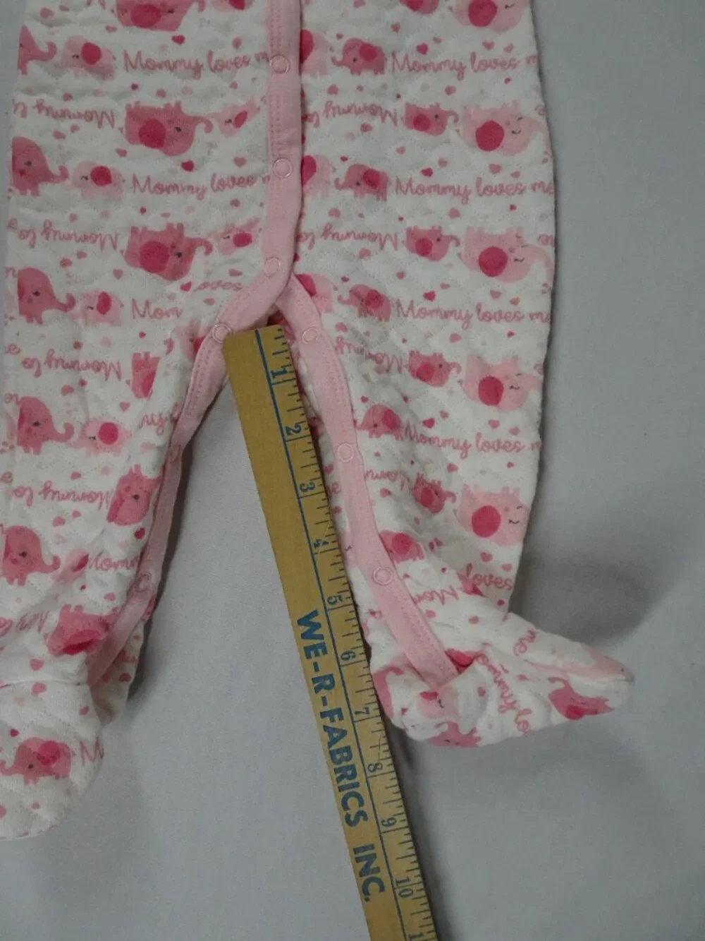 Little Beginnings Baby Girl One Piece Footie Elephants Mommy Loves Me Size 3-6 M